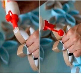 decoração com rolo de papel higiênico